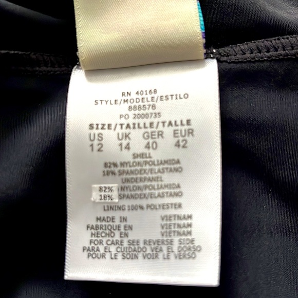 Caribbean Joe Woman’s Midriff Minimizer One Piece Swimsuit Floral size 12 - Picture 4 of 5